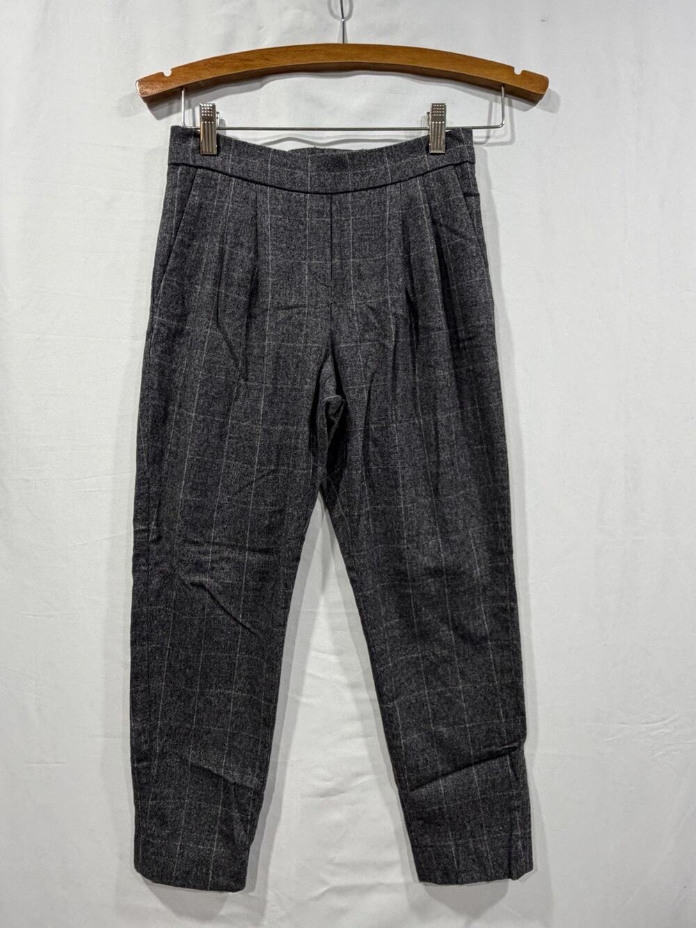 Artizia Babaton Plaid Windowpane Wool Cashmere Pants Size 0